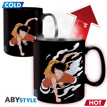 ONE PIECE – Mug Thermo Réactif Luffy & Ace