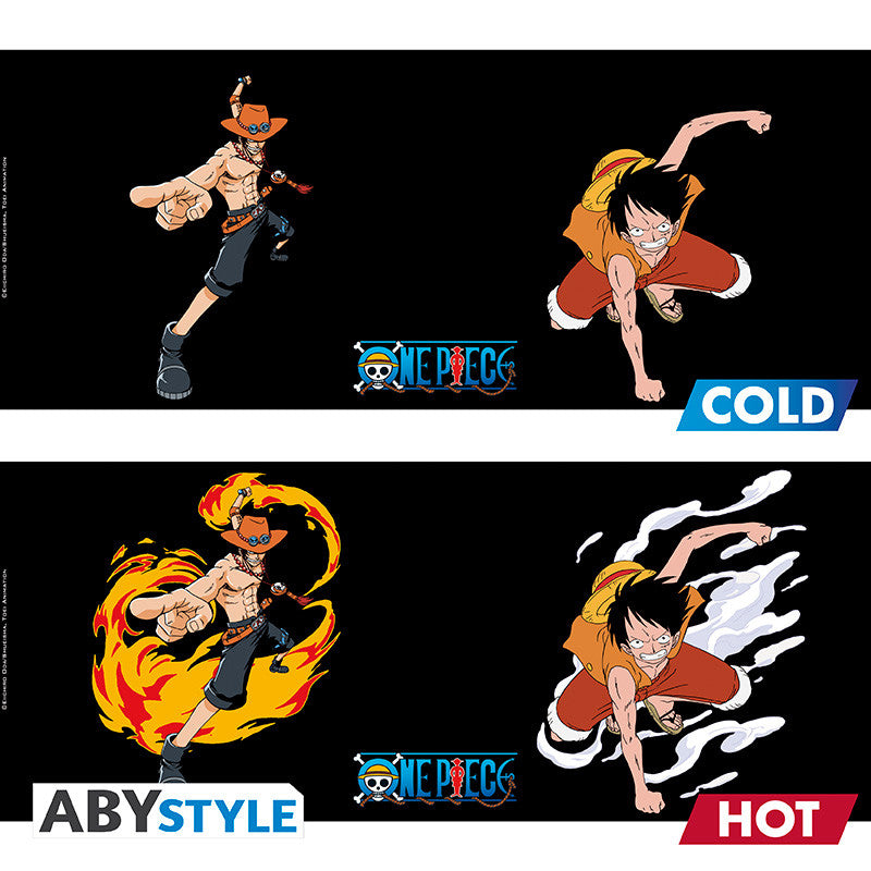 ONE PIECE – Mug Thermo Réactif Luffy & Ace