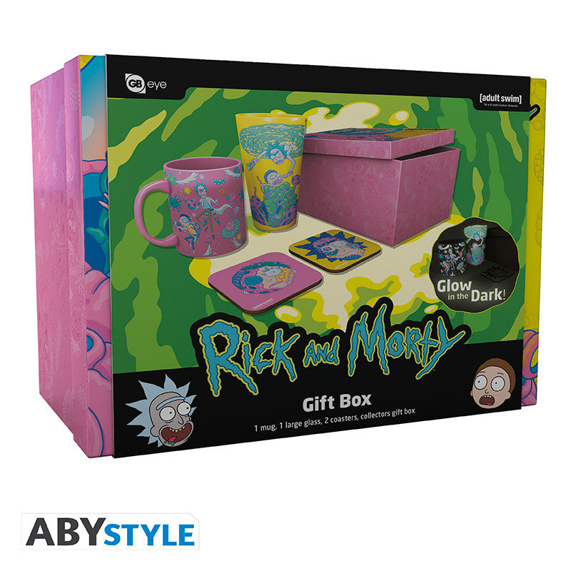 Pack Rick and Morty – Verre XXL + Mug + 2 Sous-verres