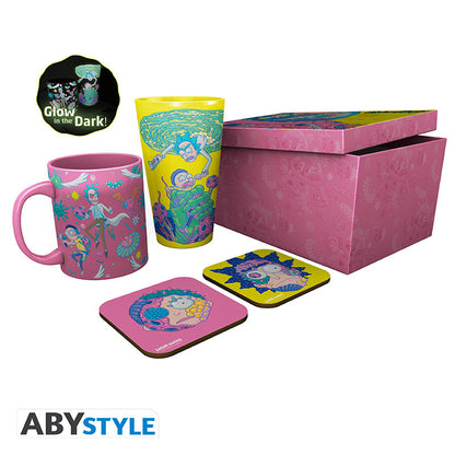 Pack Rick and Morty – Verre XXL + Mug + 2 Sous-verres